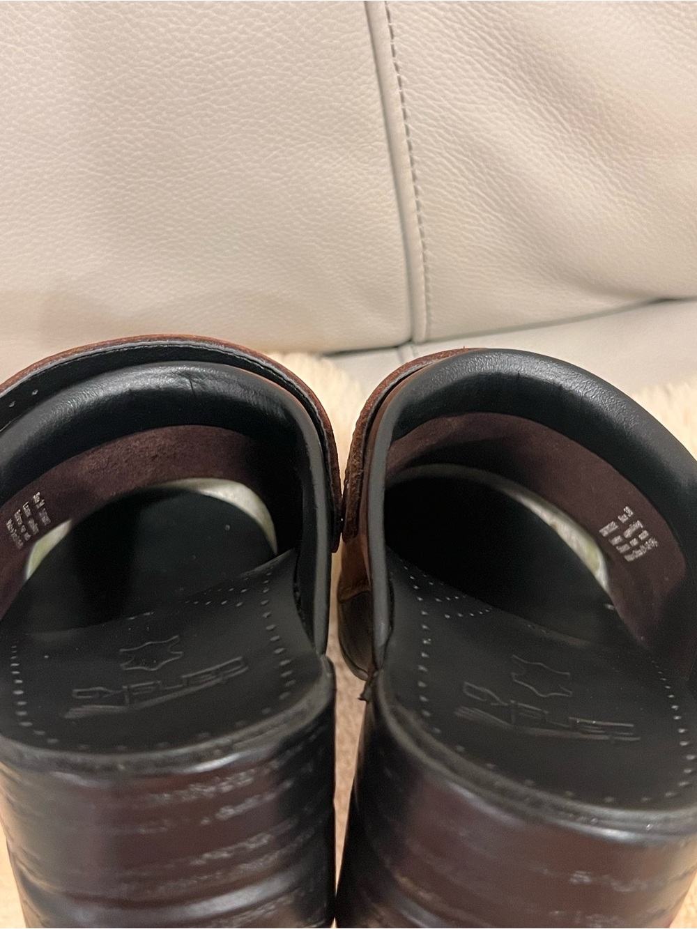 Dansko Ingrid Clog Sz 38 US 8 Oiled Leather Slip On Brown Comfortable Boho - Picture 12 of 17
